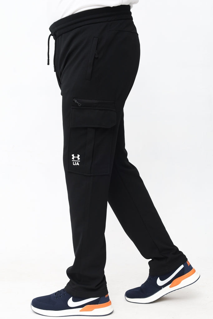 Men's Imported UA Cargo Black Trousers - button & threads