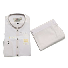 Men’s Embrioded Shalwar Qameez- Off White -BC1023 - button & threads