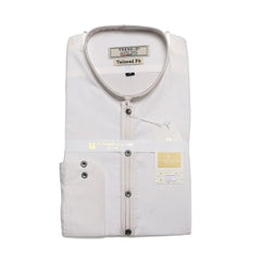 Men’s Embrioded Shalwar Qameez- Off White -BC1023 - button & threads