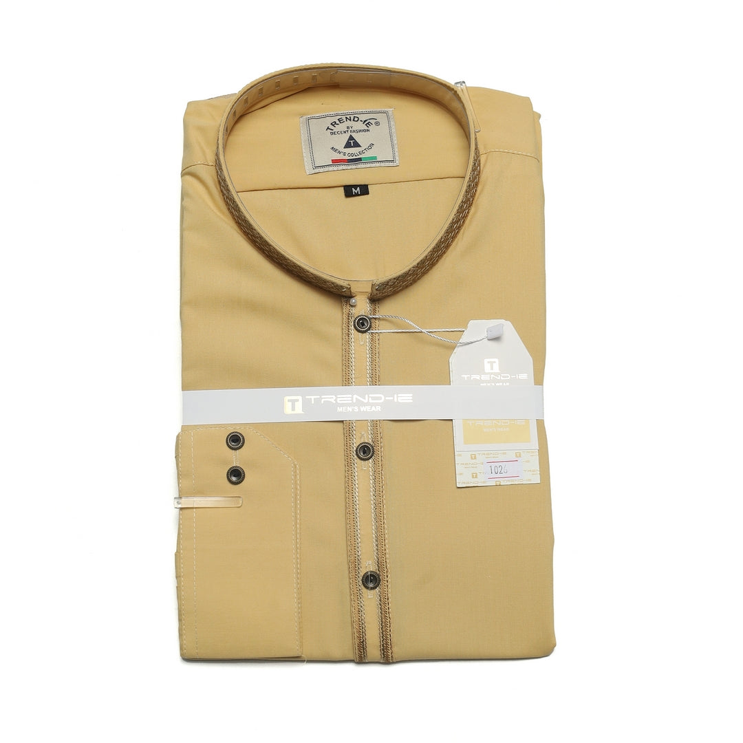 Men’s Embrioded Shalwar Qameez- Skin -BC1026 - button & threads