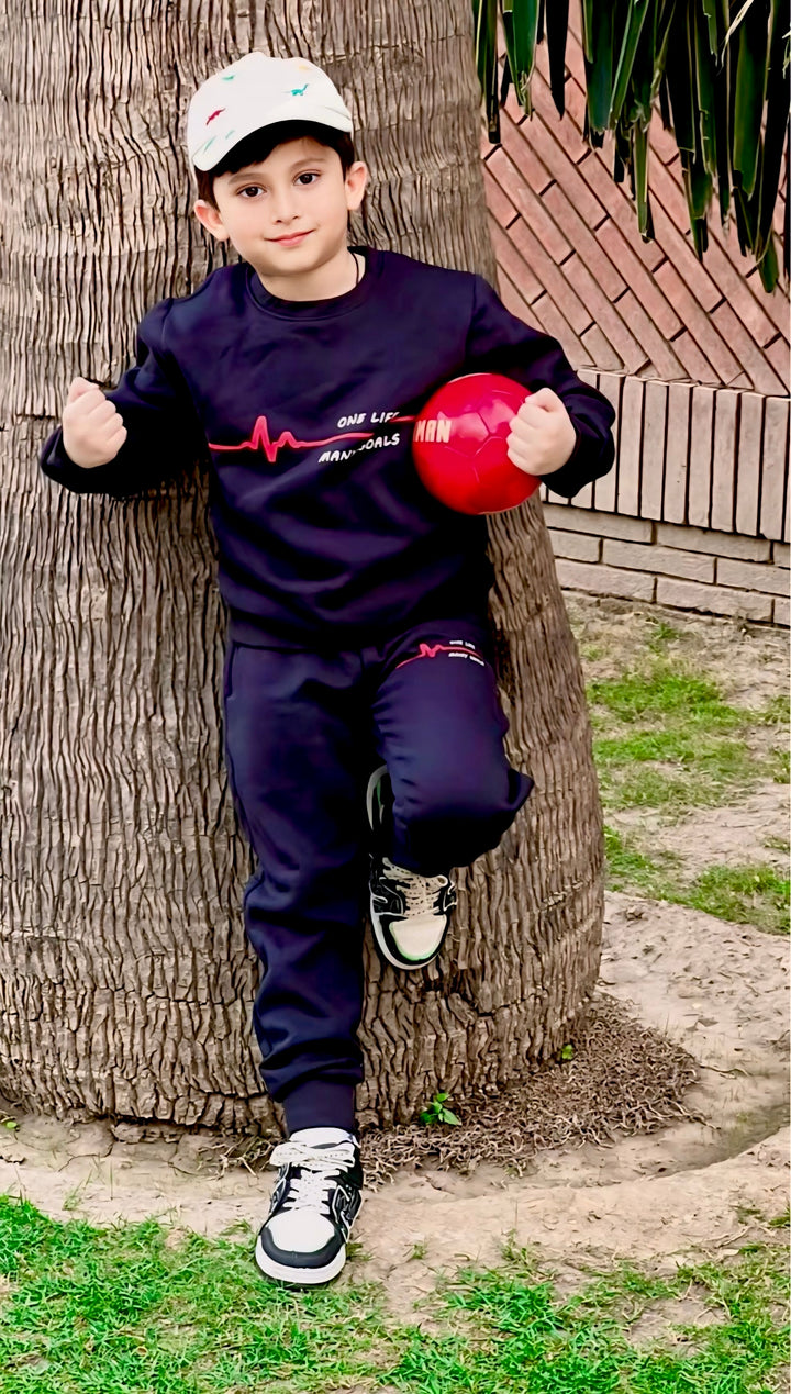 Button & Threads™ Boy/Girls One Life Blue Track Suit - button & threads
