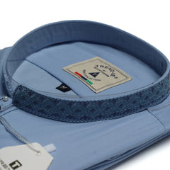 Men’s Embrioded Shalwar Qameez- Sky -BC1024 - button & threads