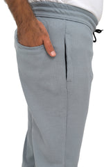 Button & Threads Men's Steel Grey Jacquard Trousers - button & threads
