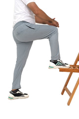 Button & Threads Men's Steel Grey Jacquard Trousers - button & threads