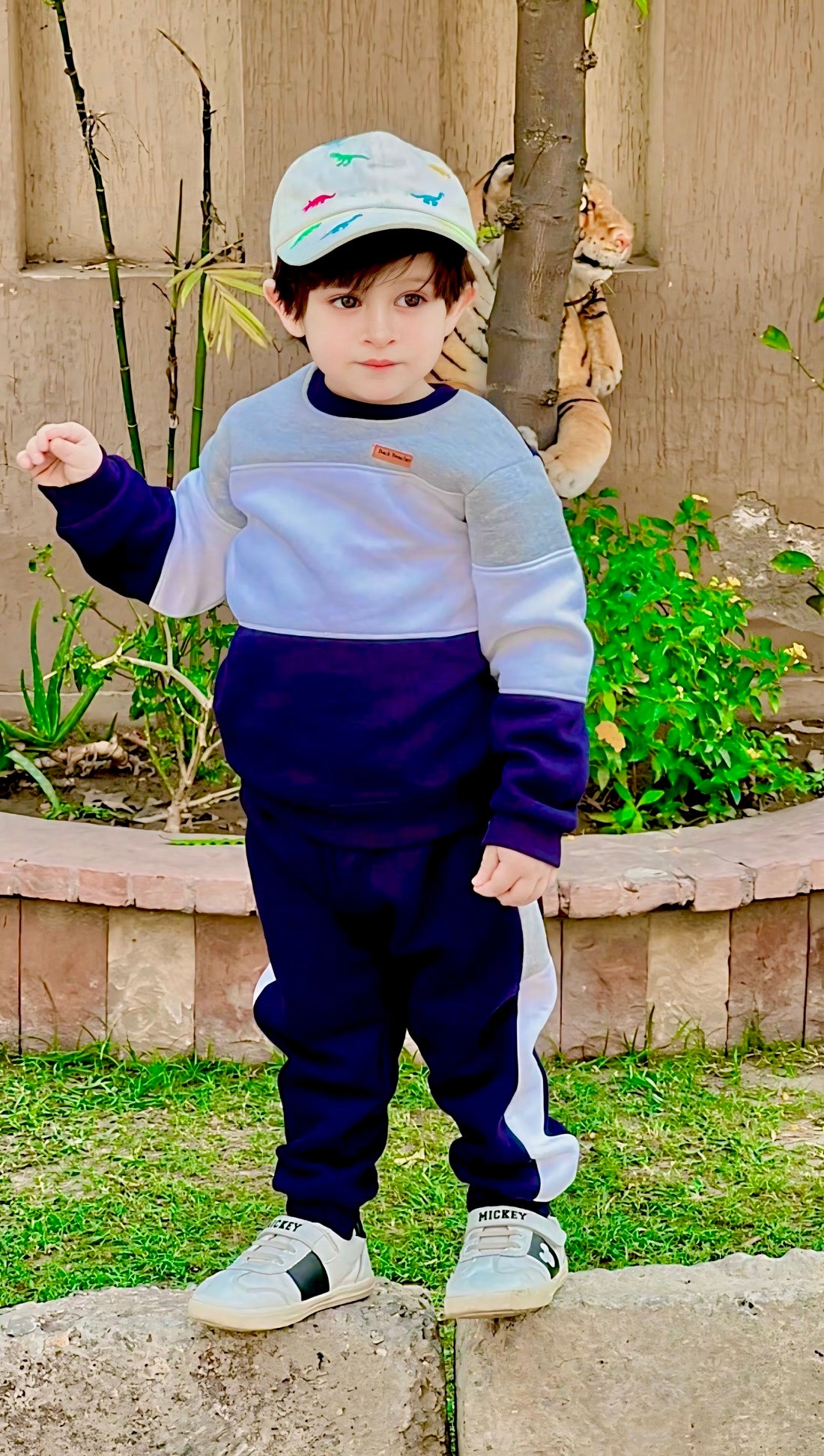 Button & Threads™ Boy/Girls Grey Panel Track Suit - button & threads