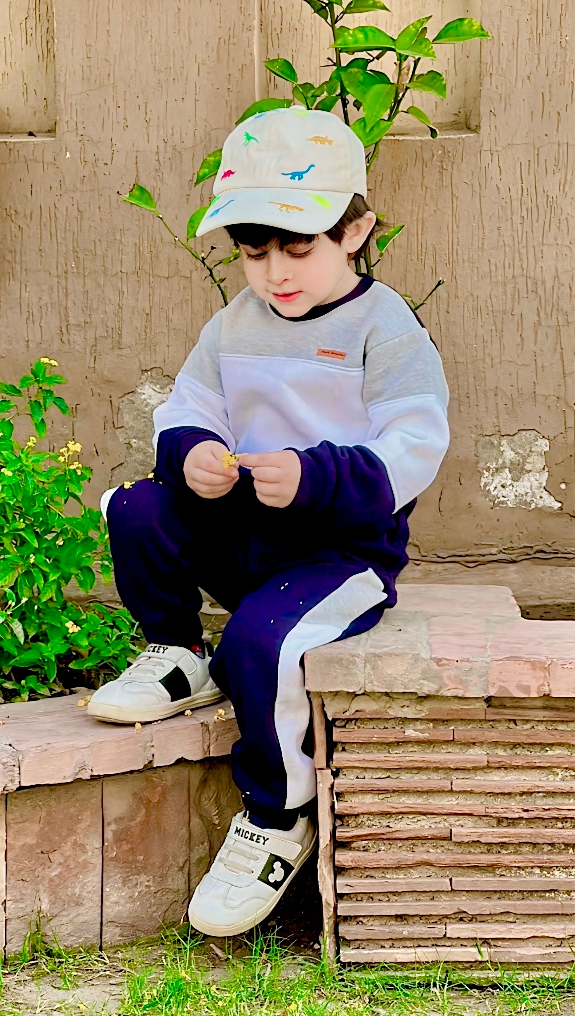 Button & Threads™ Boy/Girls Grey Panel Track Suit - button & threads