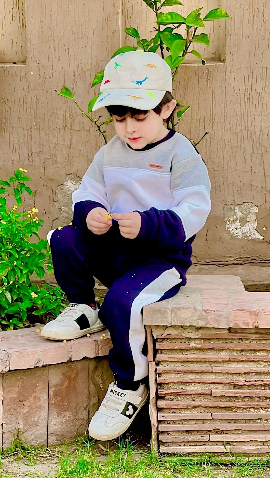 Button & Threads™ Boy/Girls Grey Panel Track Suit - button & threads