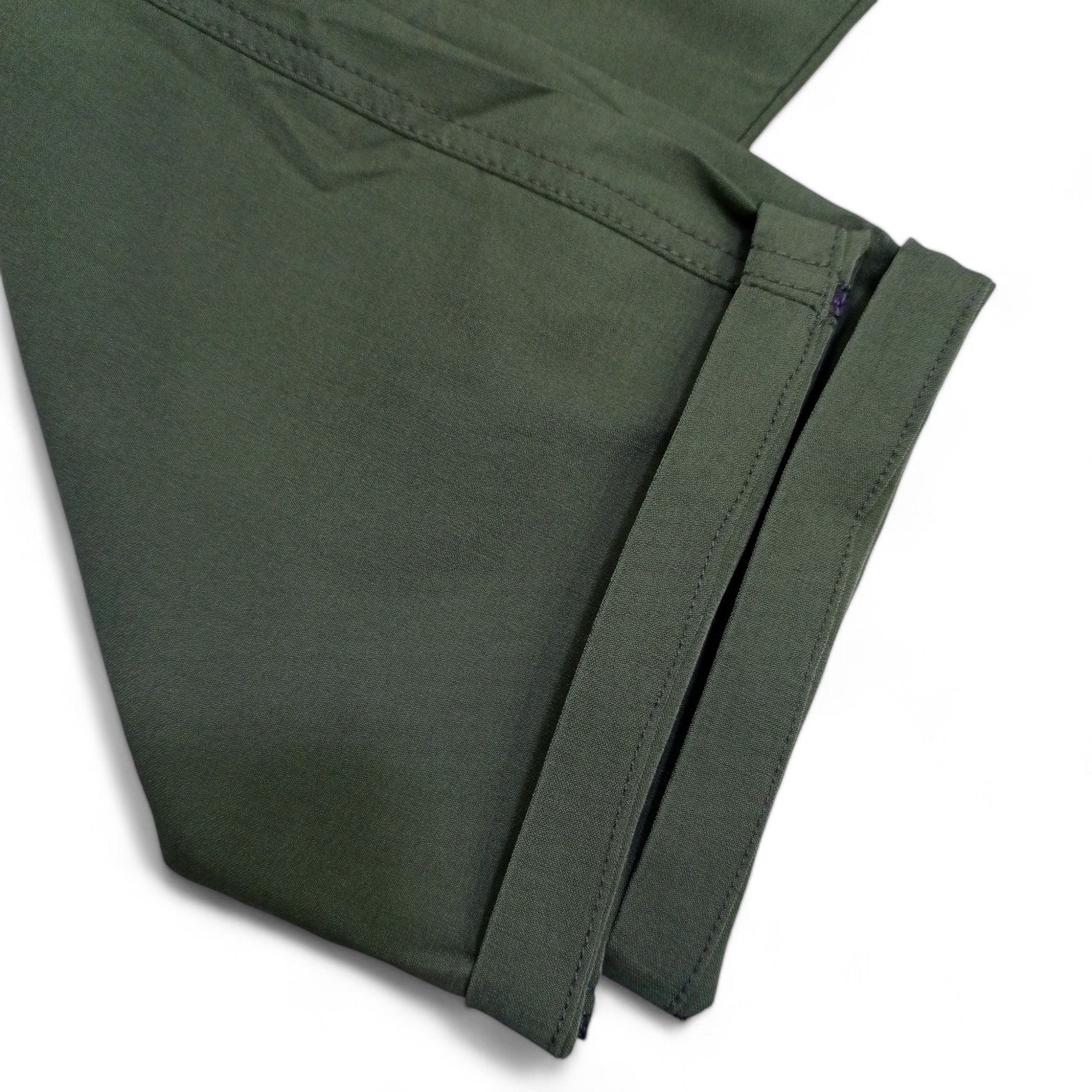 Men Stretchable Safari Suit- Dark Olive Green - button & threads
