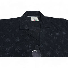 Men China Cotrai Safari Suit- Jet Black L-V - button & threads
