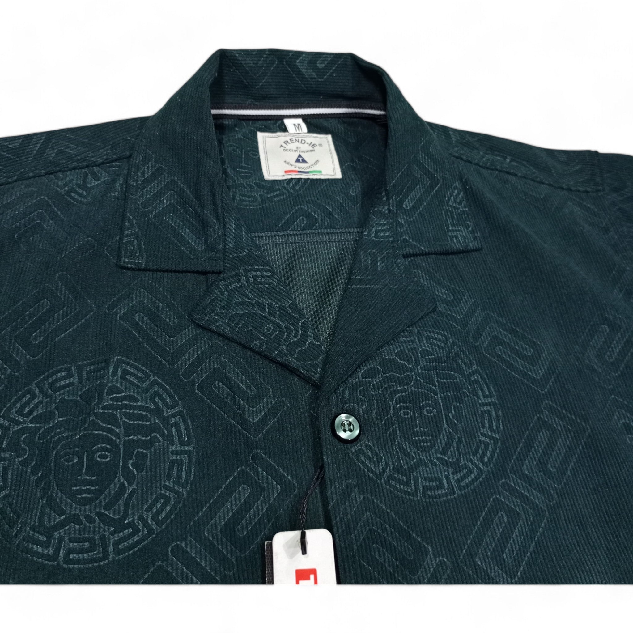 Men China Cotrai Safari Suit- Dark Olive Green -Ve-sachi - button & threads