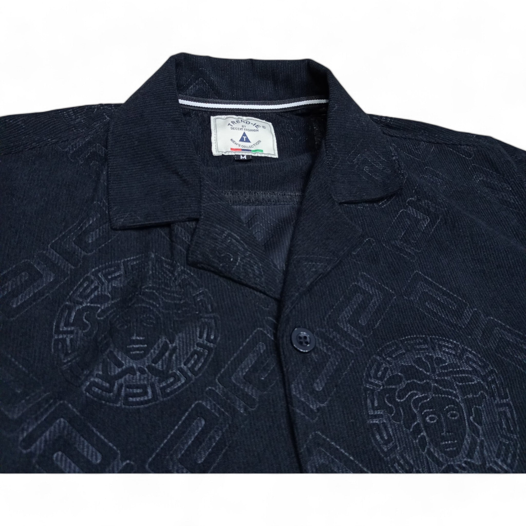 Men China Cotrai Safari Suit- Jet Black -Ve-sachi - button & threads