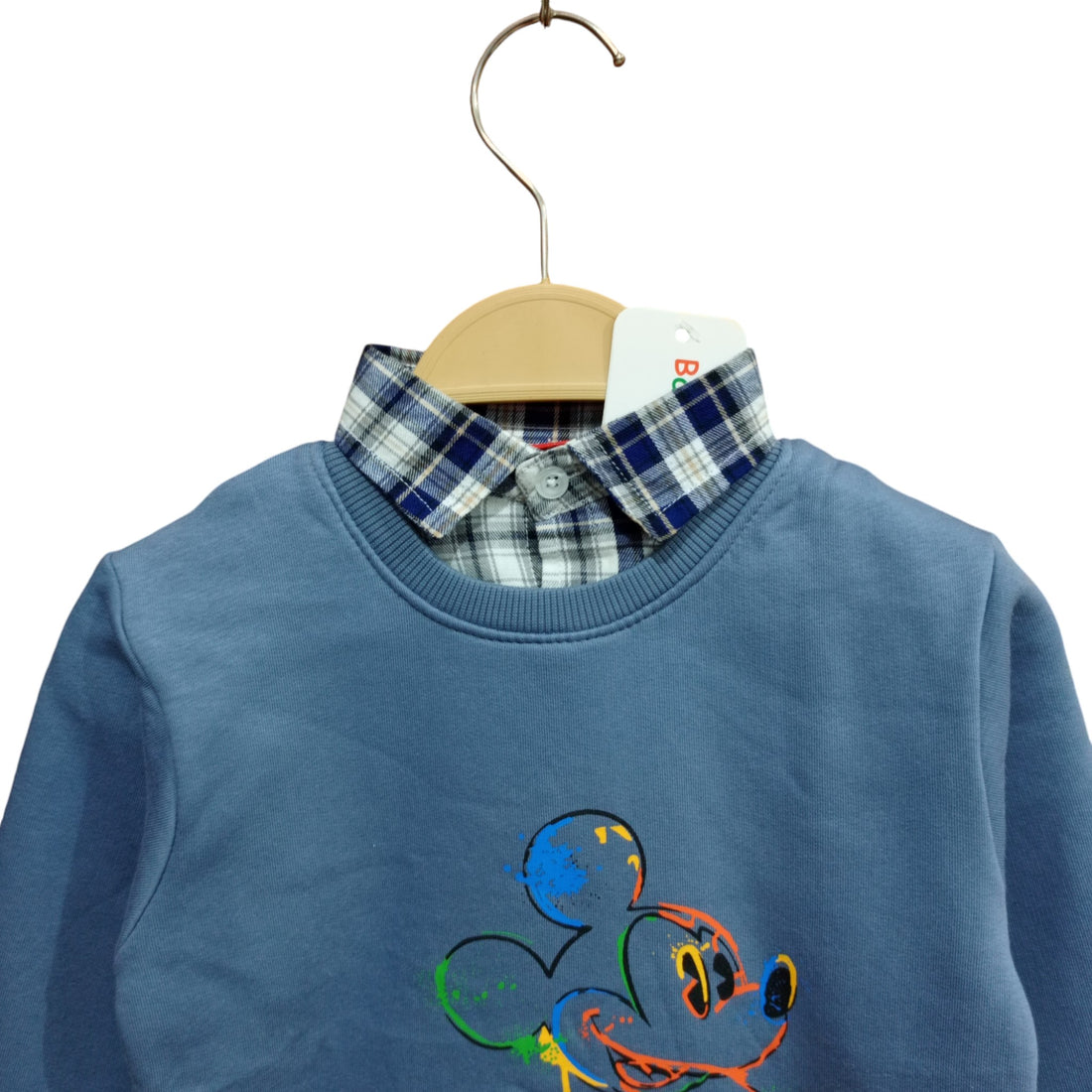 Button & Threads™ Boy Sweet Printed Collar Shirt Mid Sky - button & threads