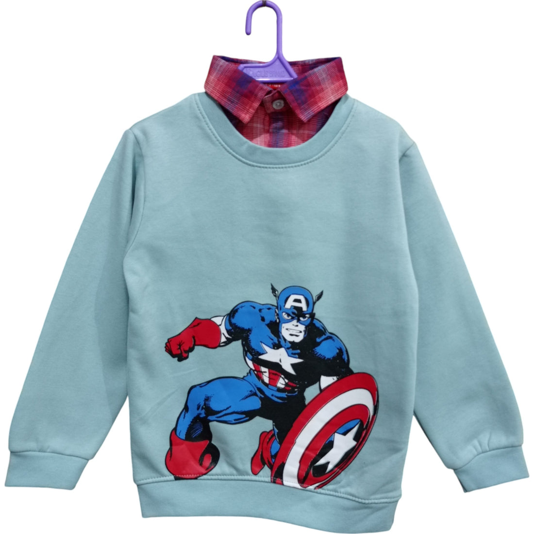 Button & Threads™ Boy Sweet Printed Collar Shirt Sky - button & threads