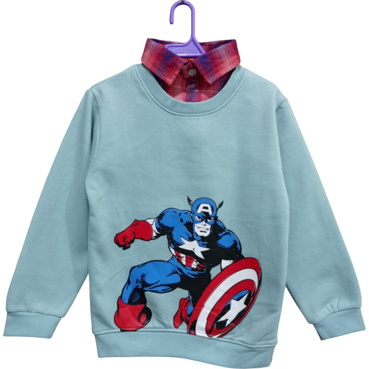 Button & Threads™ Boy Sweet Printed Collar Shirt Sky - button & threads