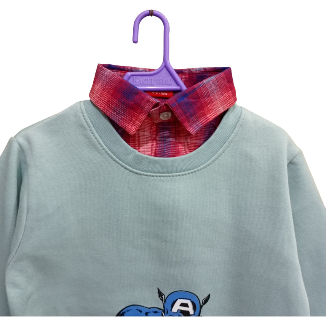 Button & Threads™ Boy Sweet Printed Collar Shirt Sky - button & threads