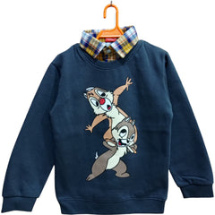 Button & Threads™ Boy Sweet Printed Collar Shirt Dark Grey - button & threads