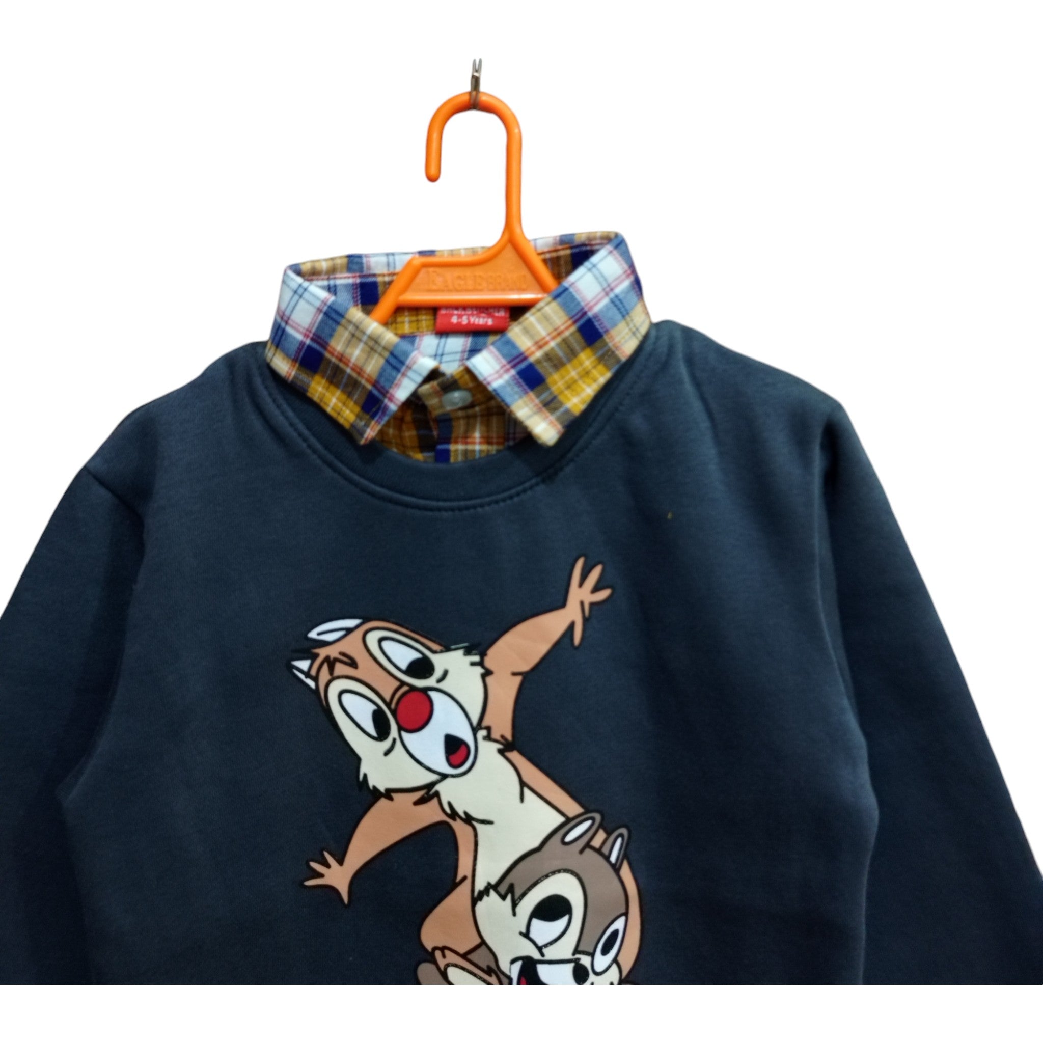 Button & Threads™ Boy Sweet Printed Collar Shirt Dark Grey - button & threads