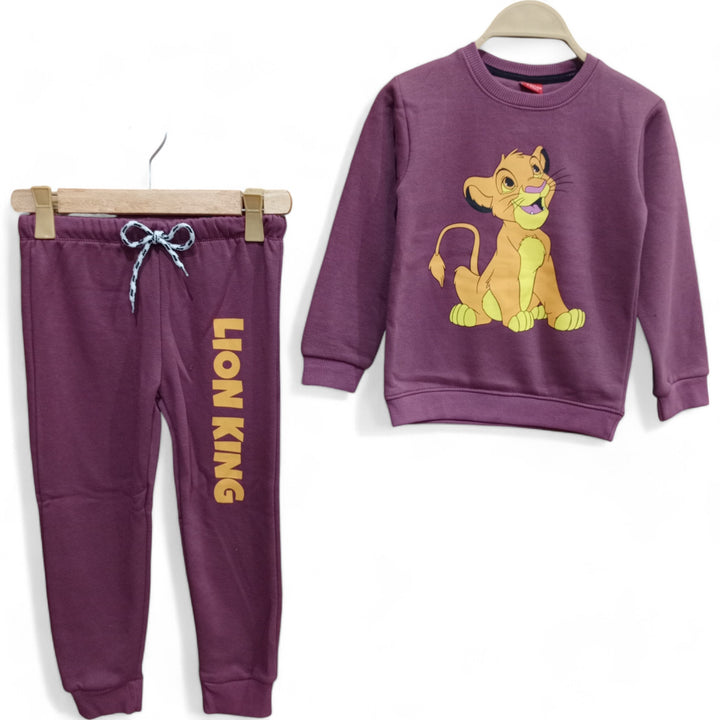 Button & Threads™ Boy/Girls Track Suit Plum Lion King - button & threads