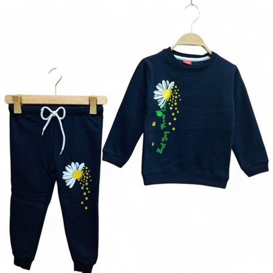 Button & Threads™ Girls Flower Print Navy Track Suit