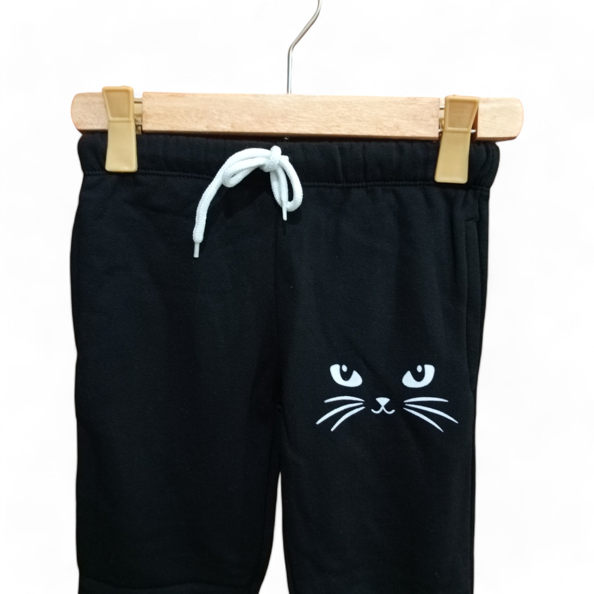 Button & Threads™ Boy/Girls Cat Print Black Track Suit - button & threads