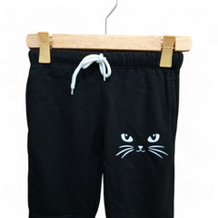 Button & Threads™ Boy/Girls Cat Print Black Track Suit - button & threads