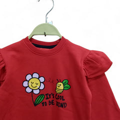 Button & Threads™ Girls Sun Flower Print Red Track Suit - button & threads