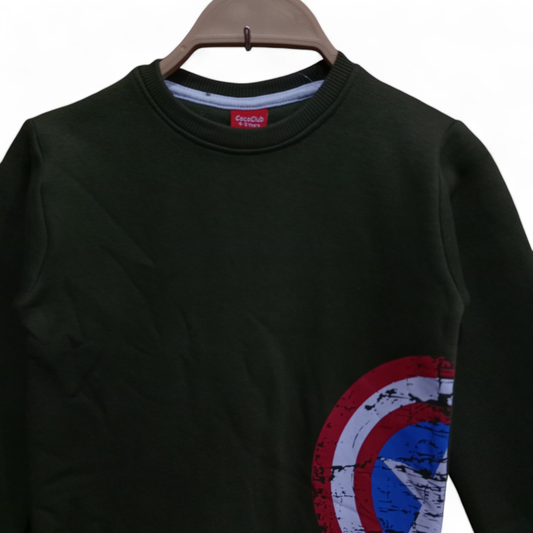 Button & Threads™ Boy/Girls Captain America Olive Green Track Suit - button & threads