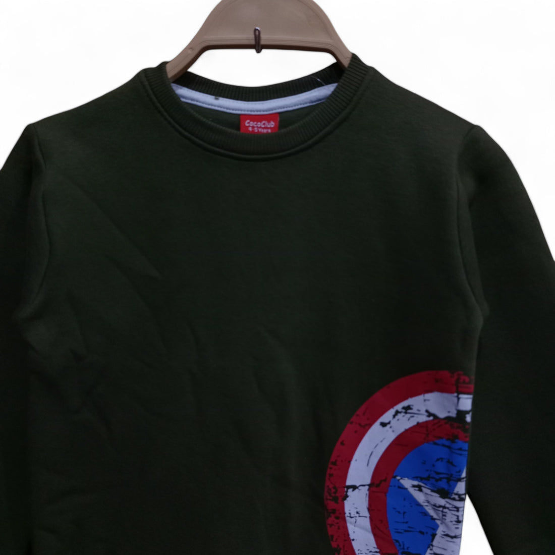 Button & Threads™ Boy/Girls Captain America Olive Green Track Suit - button & threads