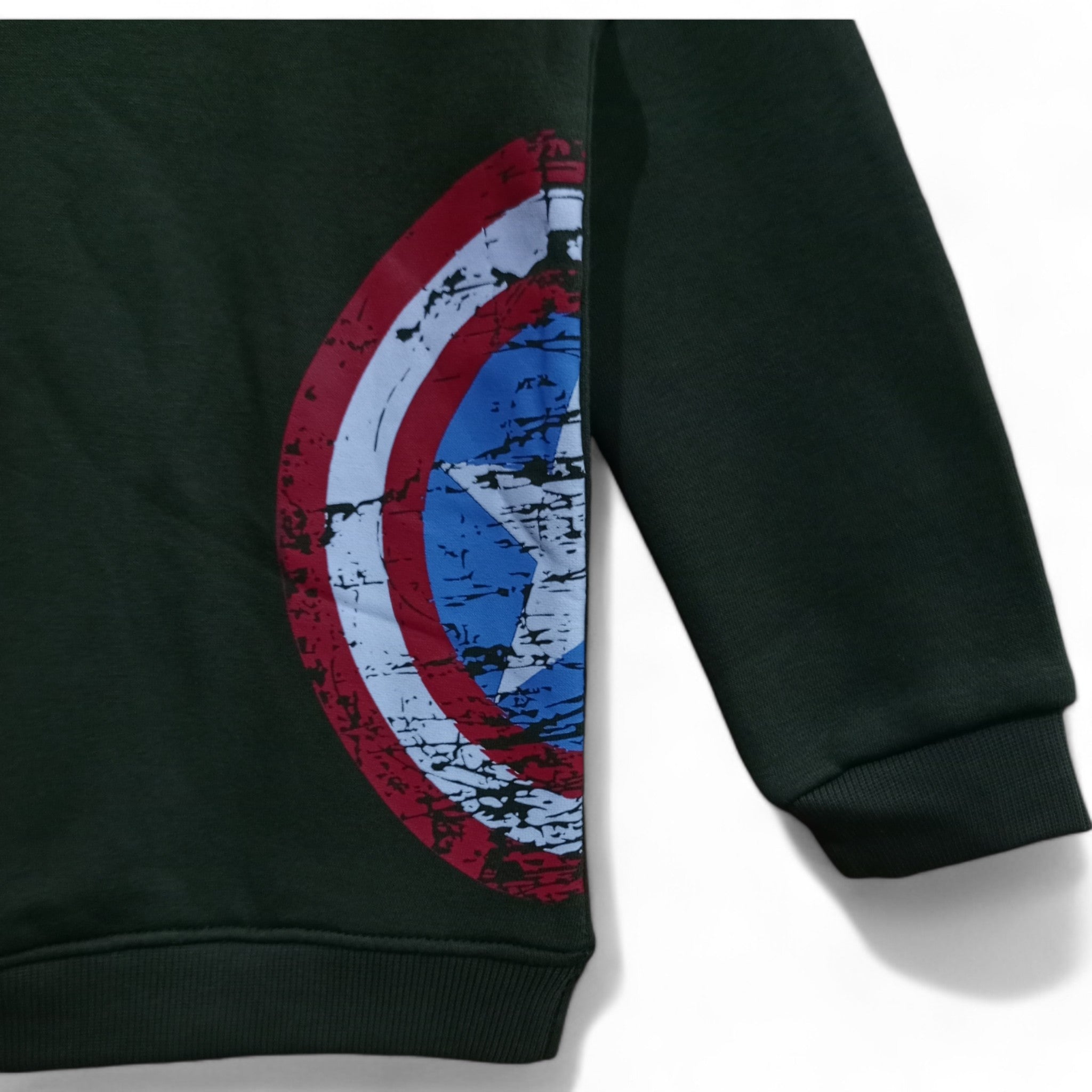 Button & Threads™ Boy/Girls Captain America Olive Green Track Suit - button & threads