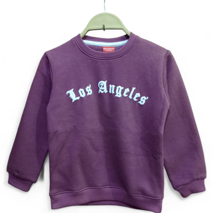 Button & Threads™ Boy/Girls Los Angles Plum  Sweet Shirt - button & threads