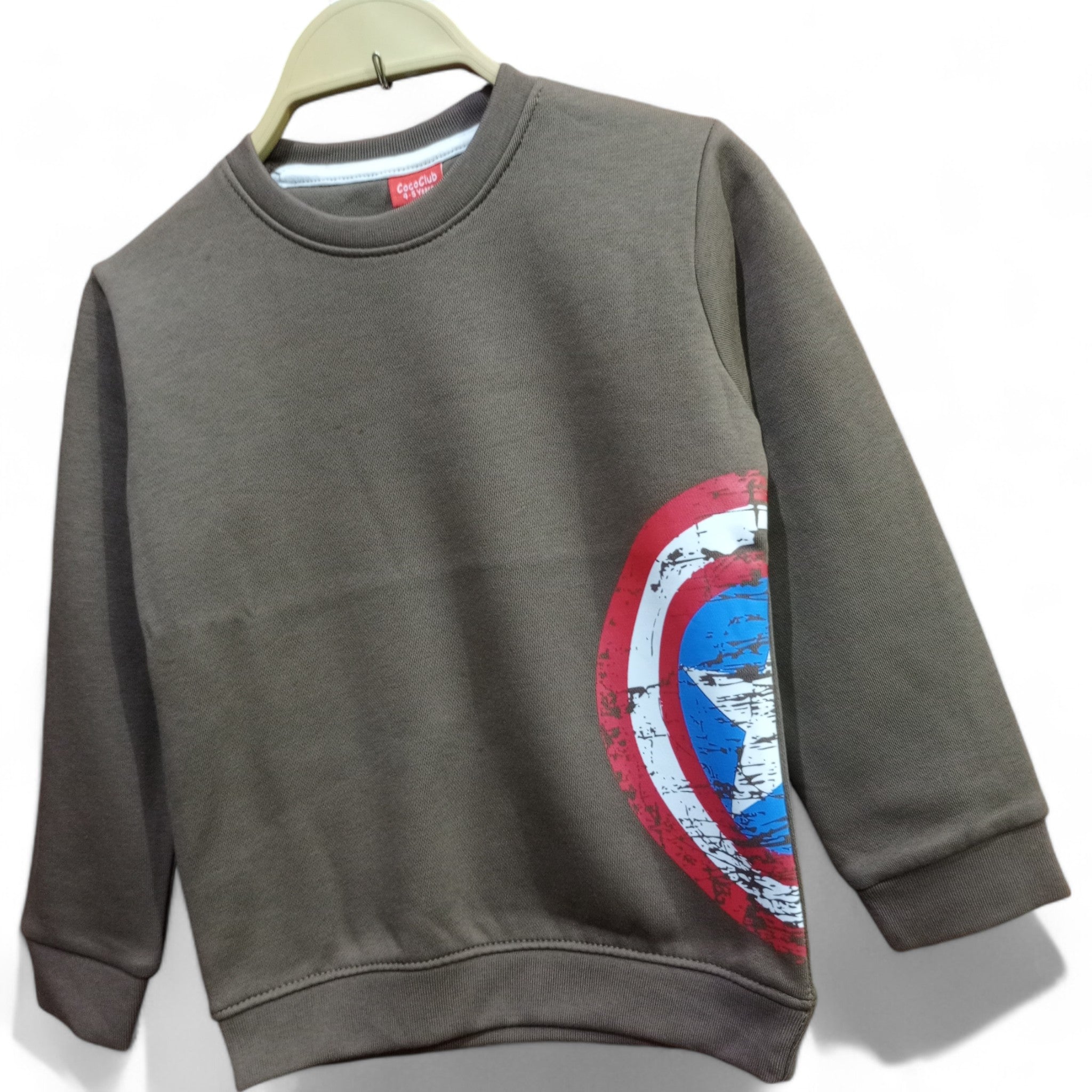 Button & Threads™ Boy/Girls Caption America Sweet Shirt - button & threads