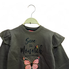 Button & Threads™ Girls Butter Fly Brown Track Suit - button & threads