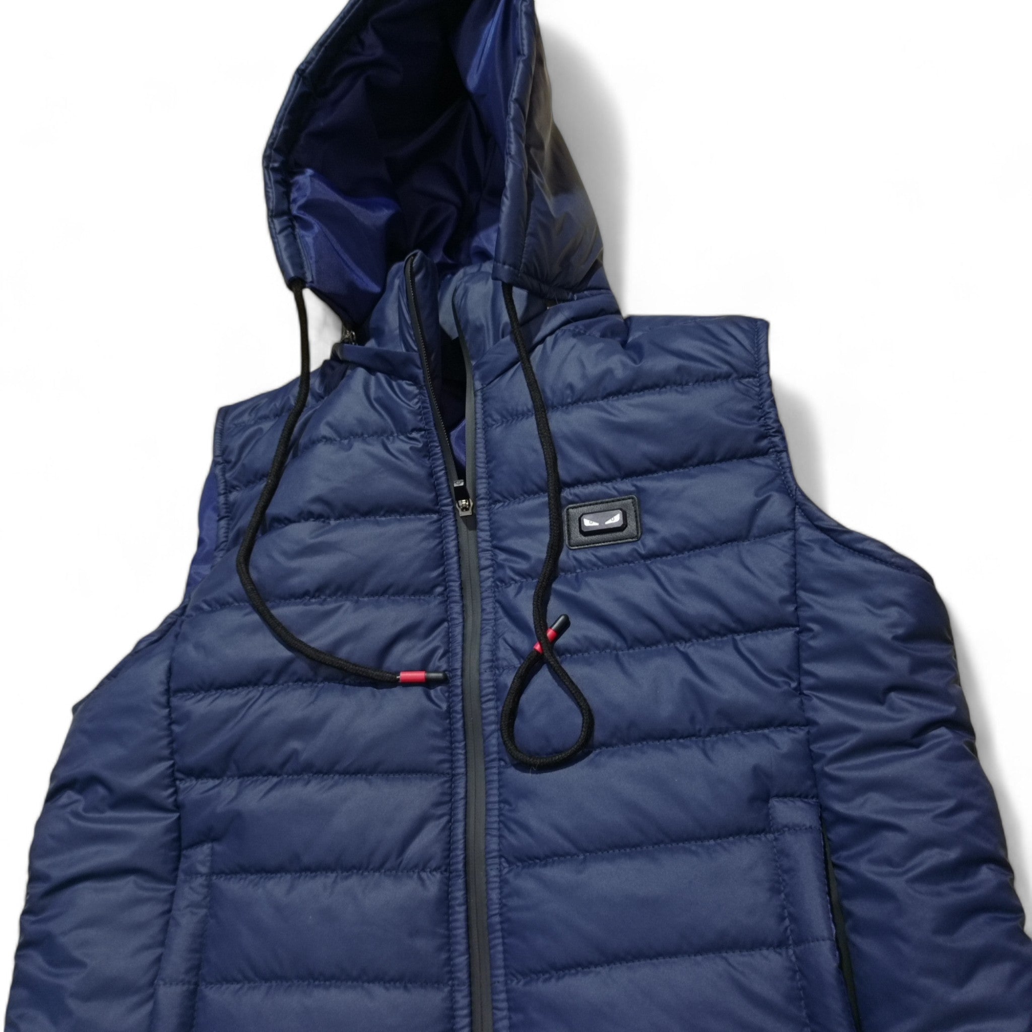Button & Threads™ Unisex Sleeves Less Matt Navy Blue Puffer Jacket - button & threads