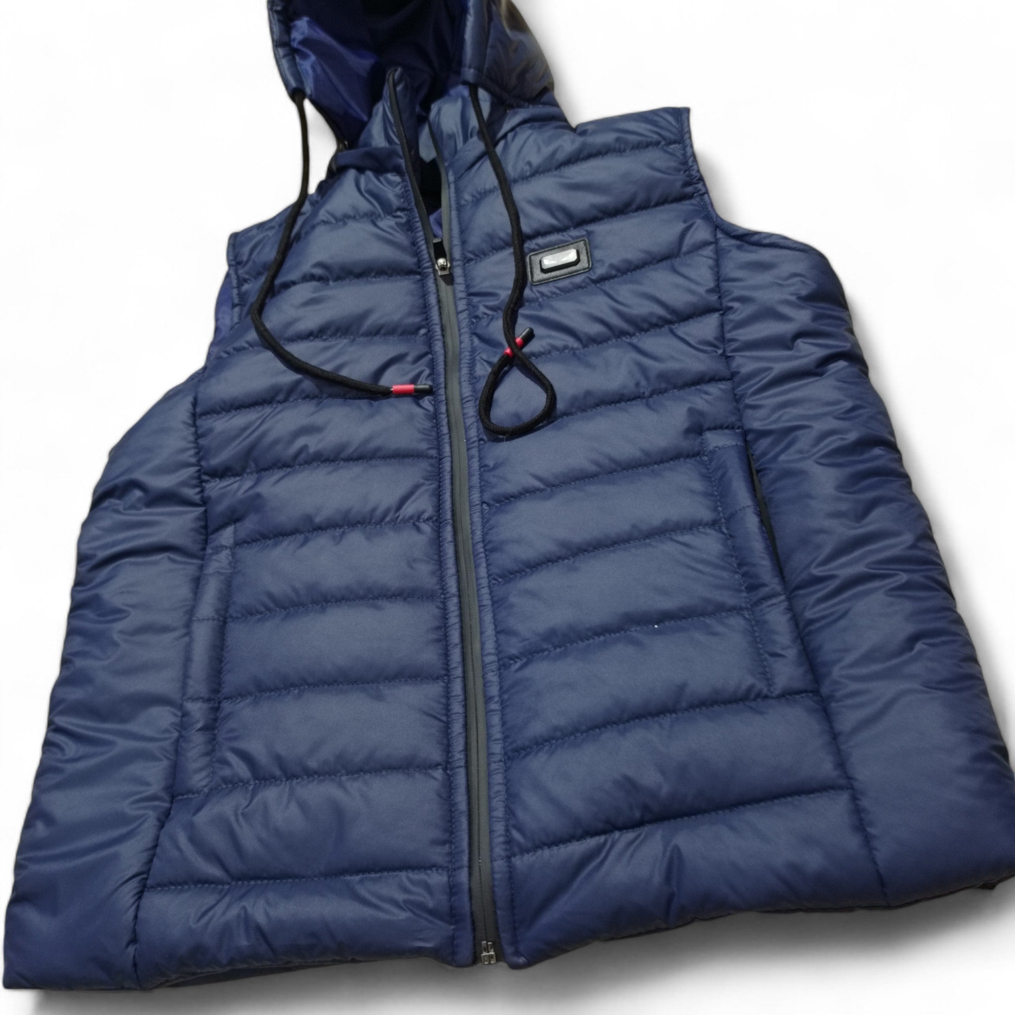 Button & Threads™ Unisex Sleeves Less Matt Navy Blue Puffer Jacket - button & threads