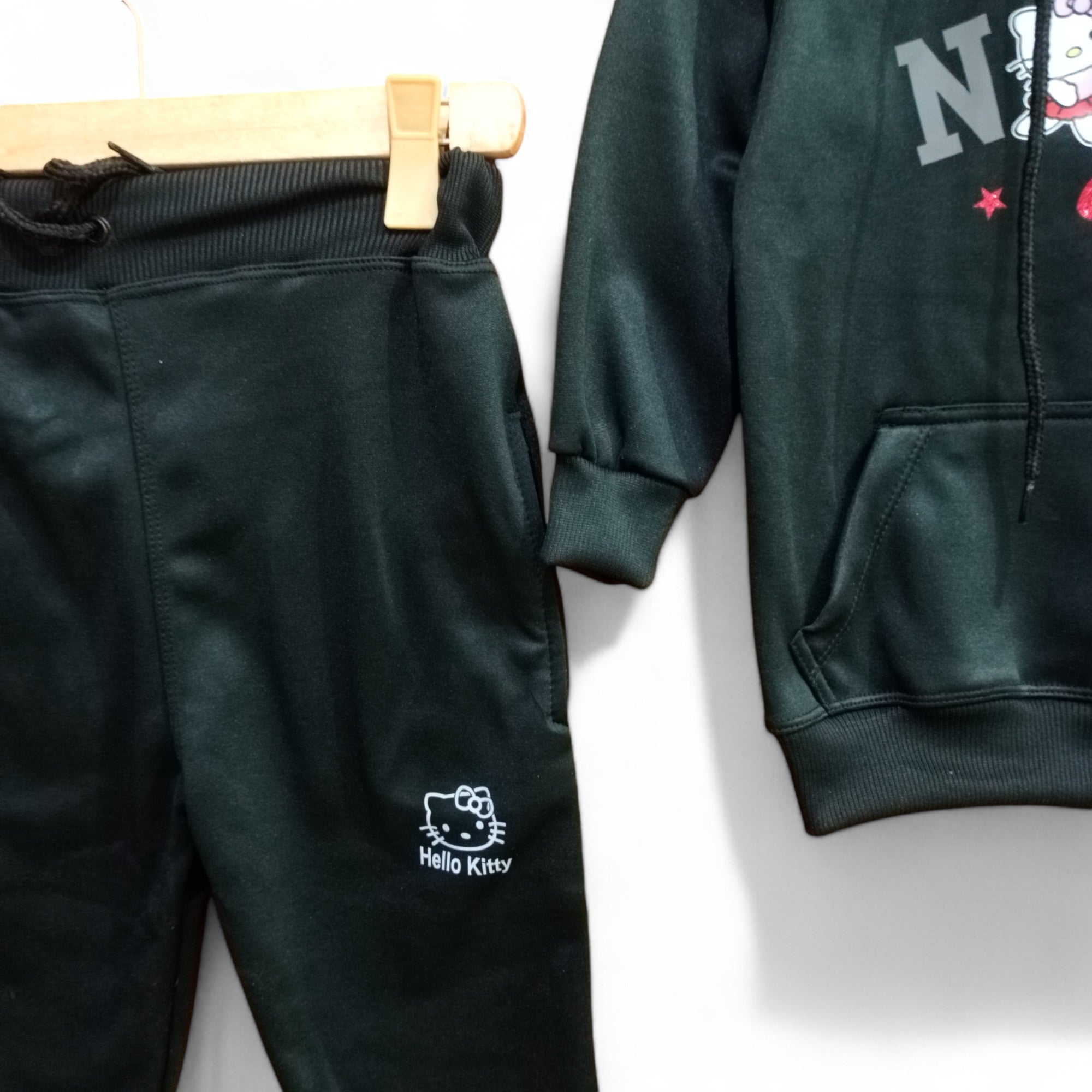 Button & Threads™ Girls Ni-ke Kitten Jet Black Track Suit - button & threads