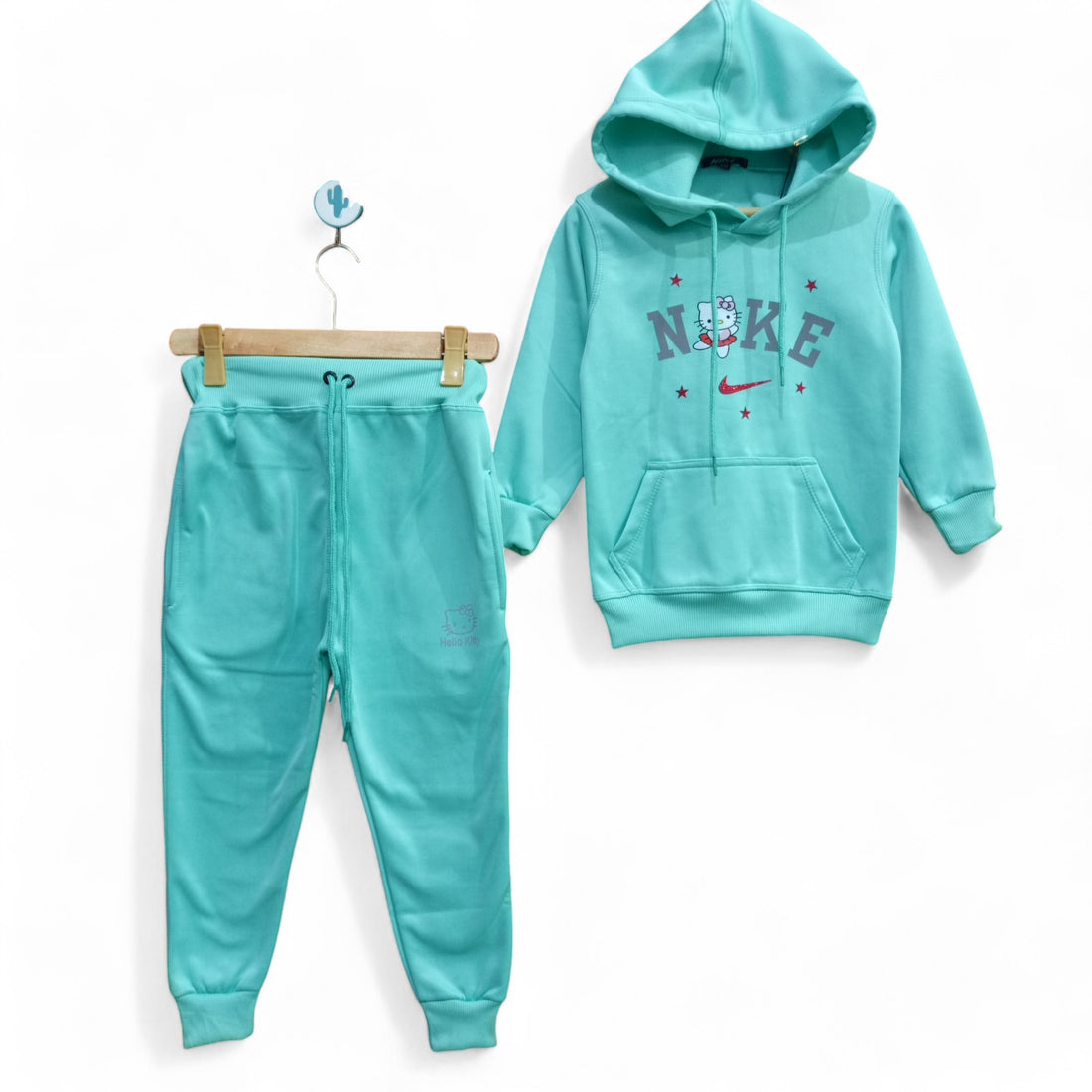 Button & Threads™ Girls Ni-ke Kitten Sea-Green Track Suit - button & threads