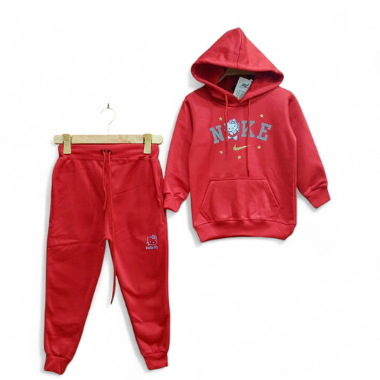 Button & Threads™ Girls Ni-ke Kitten Jet Red Track Suit