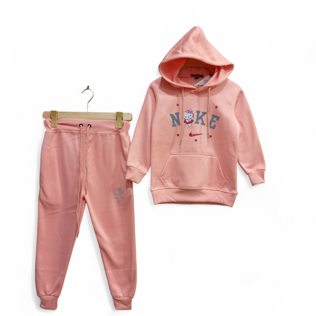 Button & Threads™ Girls Ni-ke Kitten Baby Pink Track Suit - button & threads