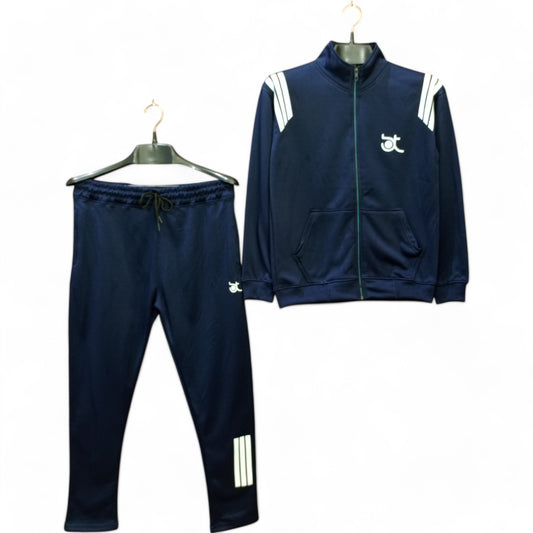 Button & Threads™ MEN'S ADI-DAS Dry Fit Fleece Track Suit-Navy Blue