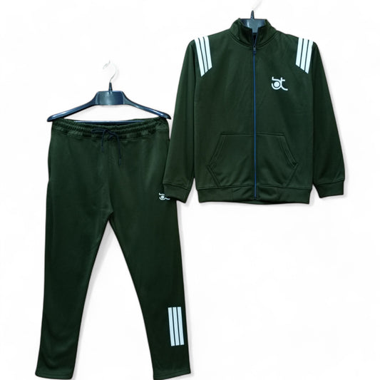 Button & Threads™ MEN'S ADI-DAS Dry Fit Fleece Track Suit-Commando Green