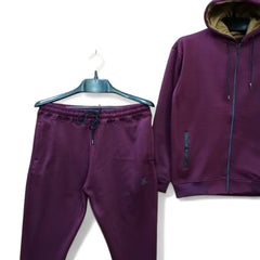 Button & Threads™ MEN'S Pocket Zipper Dry Fit Fleece Track Suit-Mahroon