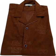 Men China Cotrai Safari Suit- Brown -Paris - button & threads