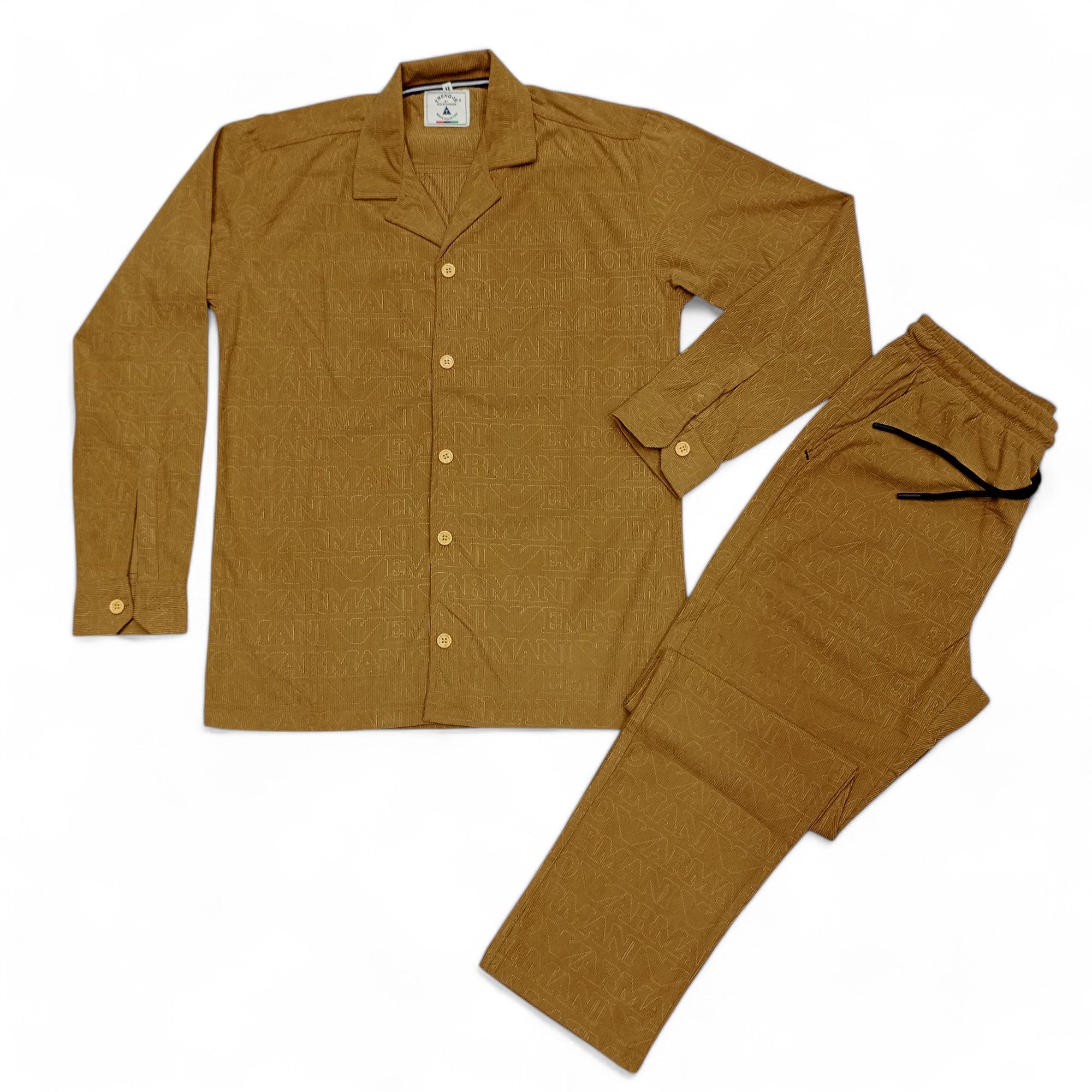 Men China Cotrai Safari Suit- Skin-Ar-mani - button & threads