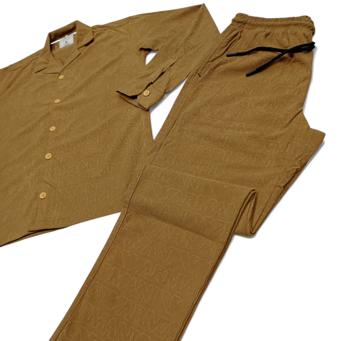 Men China Cotrai Safari Suit- Skin-Ar-mani - button & threads