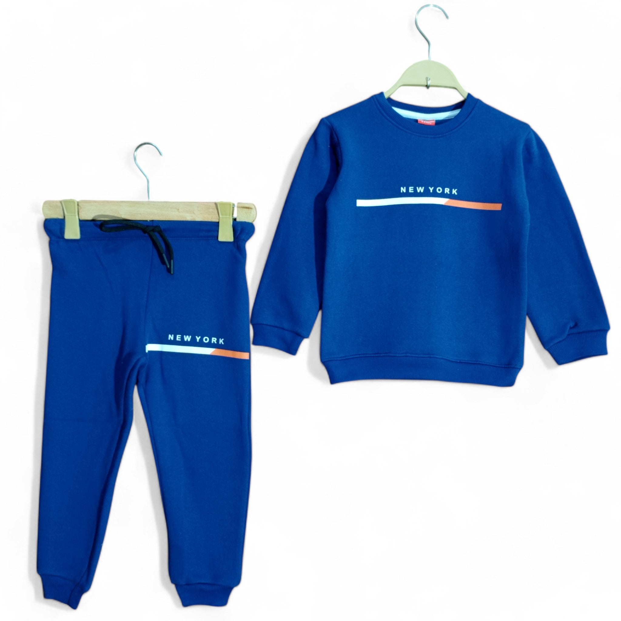 Button & Threads™ Boy/Girls New York Mid Blue Track Suit - button & threads