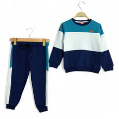 Button & Threads™ Boy/Girls Blue  Panel Track Suit - button & threads