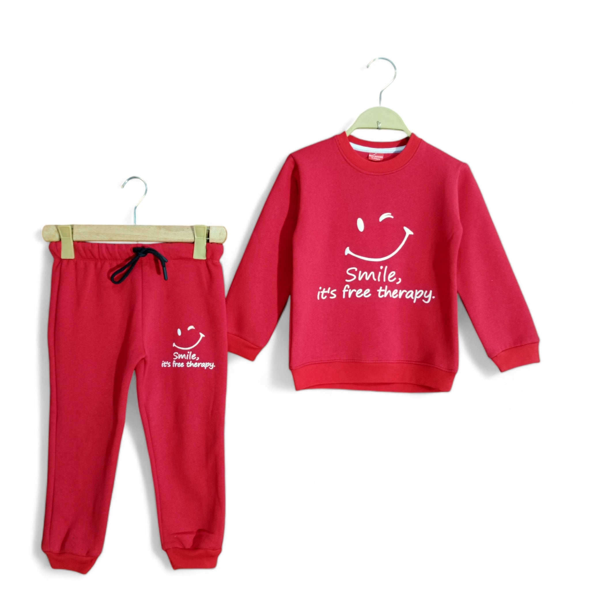 Button & Threads™ Boy/Girls Smile Therapy Red Track Suit - button & threads