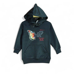 Button & Threads™ Girls Butterfly Black Hoody Track Suit - button & threads