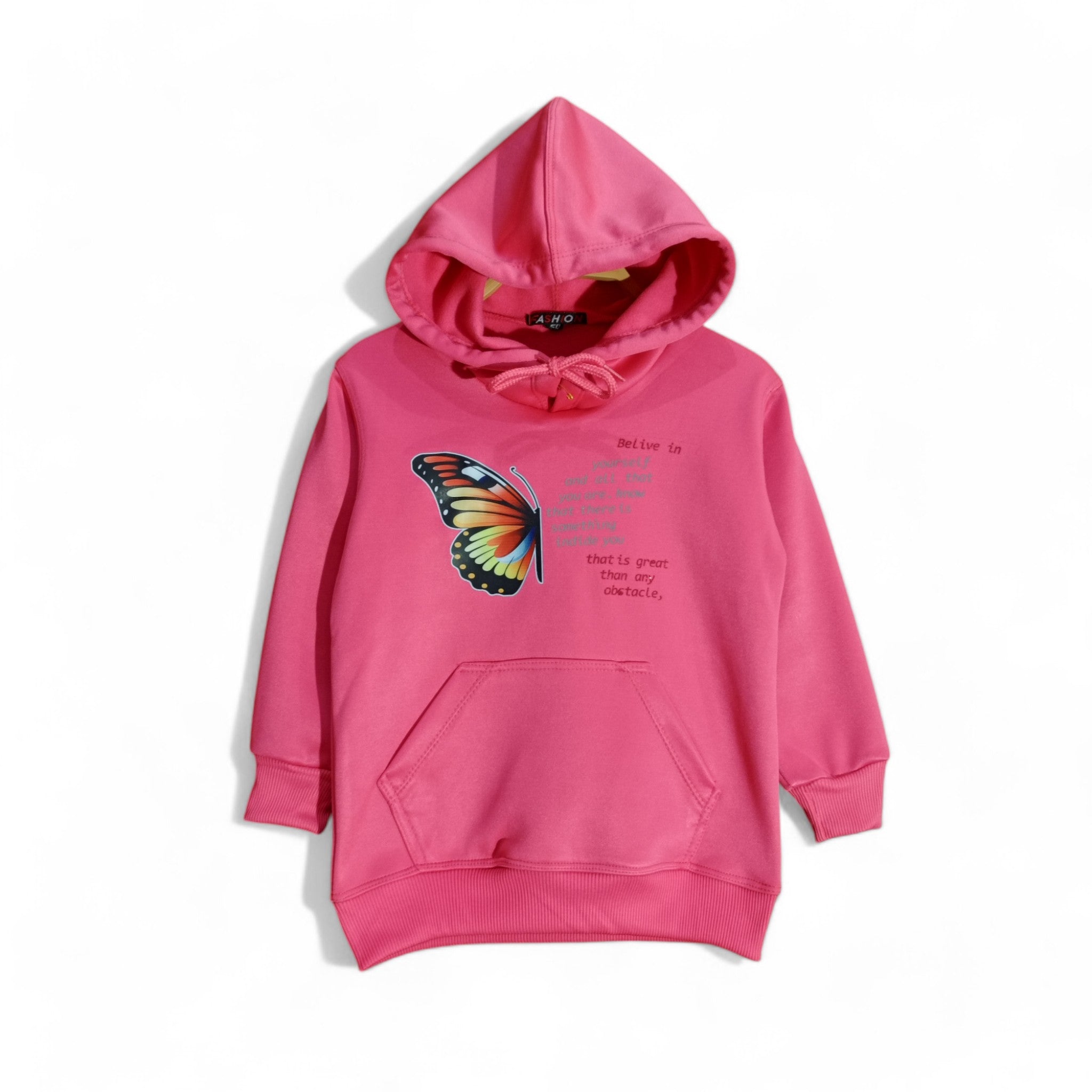 Button & Threads™ Girls Butterfly Pink Hoody Track Suit - button & threads
