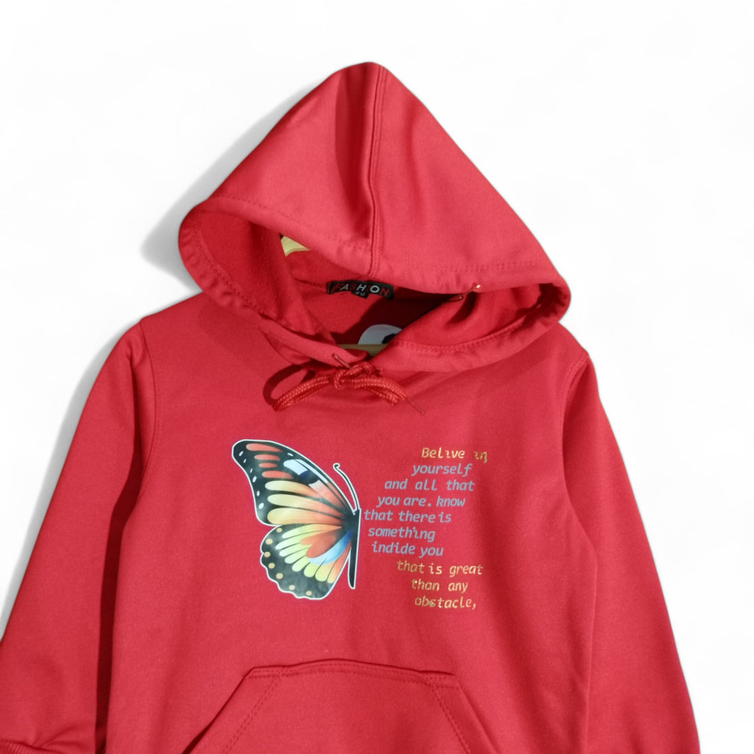 Button & Threads™ Girls Butterfly Red Hoody Track Suit - button & threads
